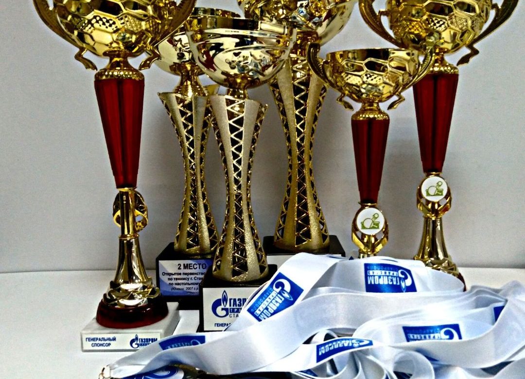 Компанией "Сан-Сан" изготовлены награды и сувениры для Ставропольской школы по теннису